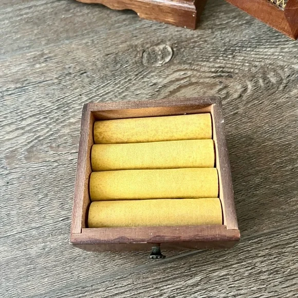 Wooden Jewelry Box with Side Cabinet and Four Drawers 6/9/10 Inches